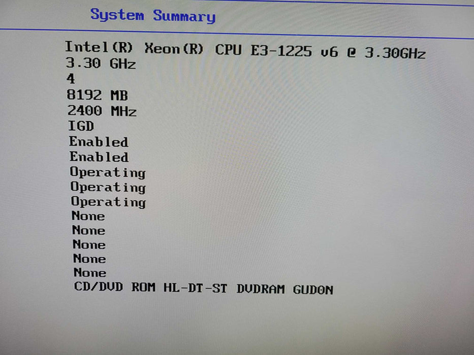 Lenovo ThinkServer TS150 Workstation, Xeon E3-1225 V5 3.3GHz, 8GB RAM !