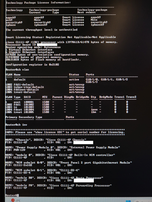 Cisco ISR 1100 Series C1111-4P Services Integrated Router $