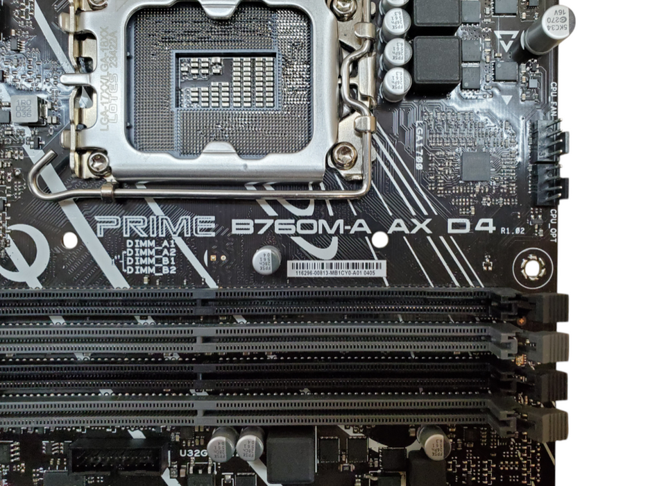 ASUS Prime B760M-A AX LGA1700 Motherboard - No I/O Shield *READ*