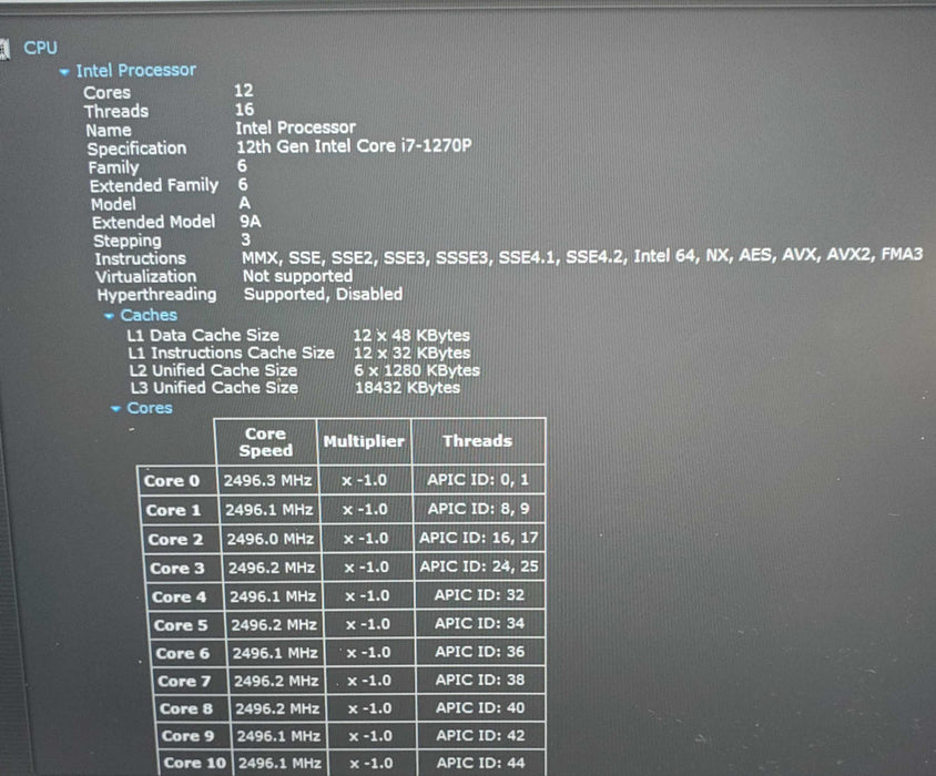 Dell Latitude 7430 Core i7-1270P @2.20GHz 32GB RAM 256GB SSD  Lap200