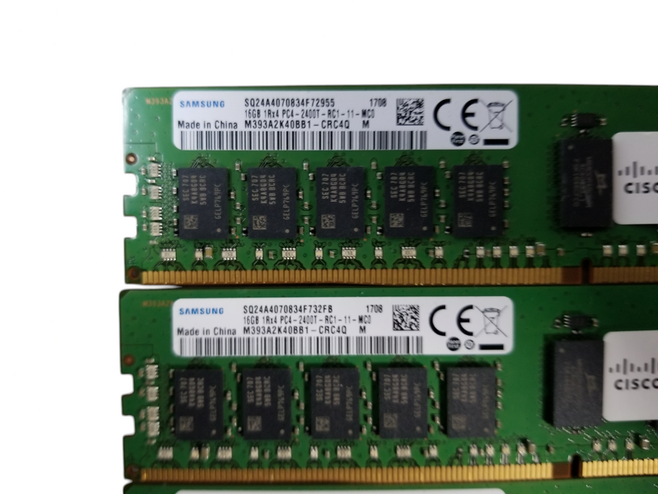 Samsung 64GB Bundle (4x16GB) 1Rx4 PC4-2400T-RC1-11/12 DDR4 Server