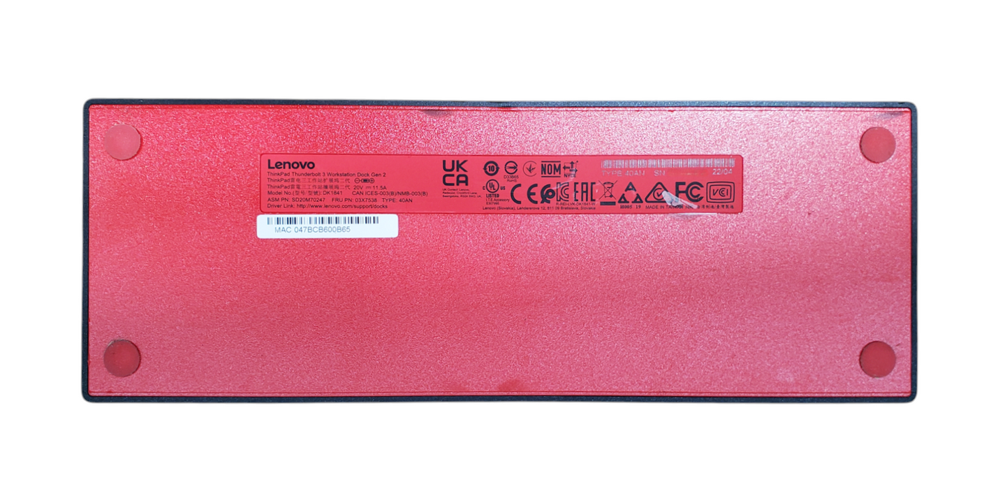 Lenovo ThinkPad Thunderbolt 3 Workstation Dock Gen 2 w/ 135W PWR | 40AN