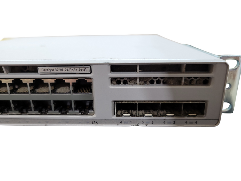 Cisco Catalyst C9200L-24P-4G-E v01 24 Post PoE+ Gigabit Managed Switch !