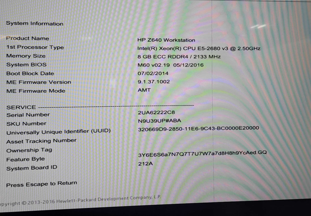 HP Z640 Workstation Xeon E5-2680v3 CPU|8GB DDR4 RAM| NVS 310 GPU| No HDD