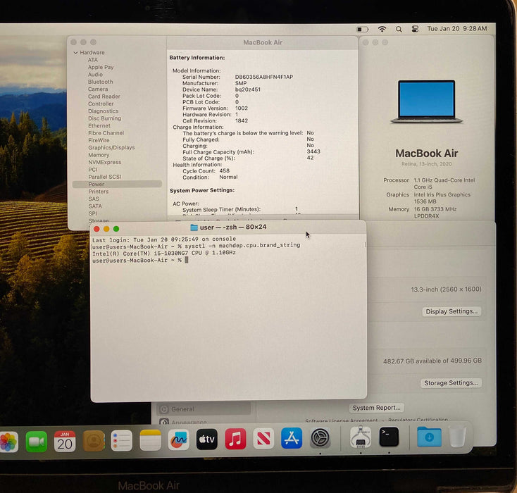 Apple MacBook Air Retina 13" 2020 i5 1030NG7 16GB RAM 512GB SSD READ!