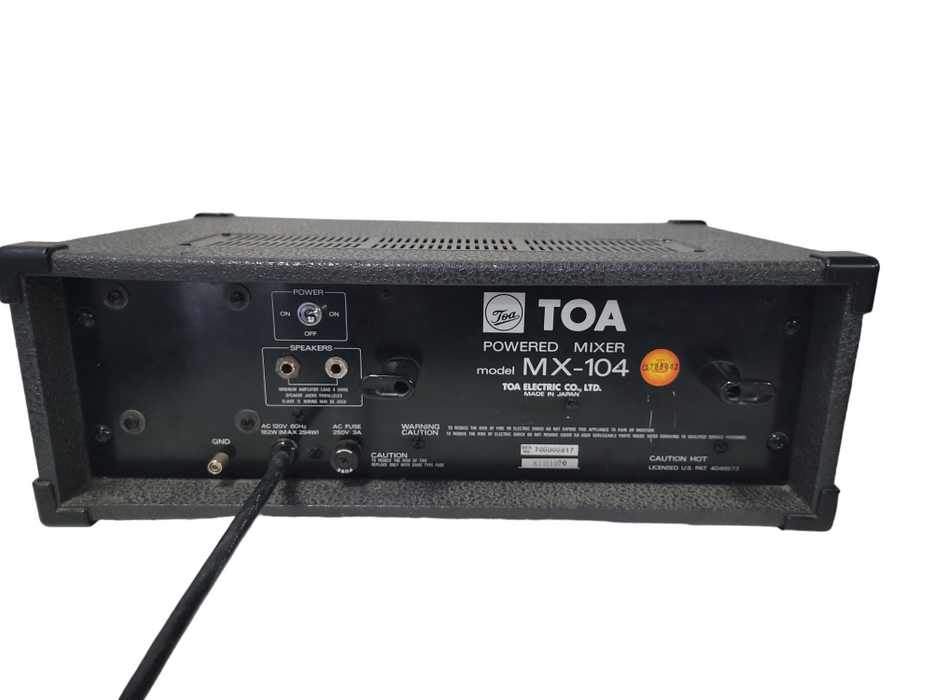 TOA MX-104 - 4 channel Powered Mixer Amplifier, READ