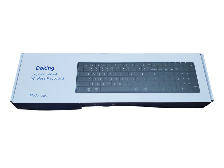 Doking 7-Color Backlit Wireless Keybaord | Model: 7602 | New Open Box Q