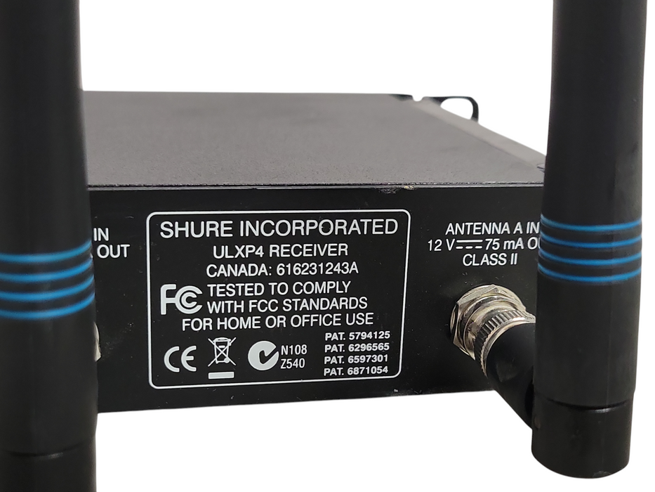 shure ULXP4 wireless receiver with 2x Antennas Only _