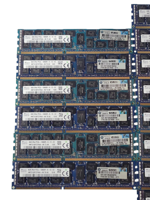 Lot of 22x SkHynix 8GB 2RX4 PC3L-10600R DDR3 SERVER RAMs _