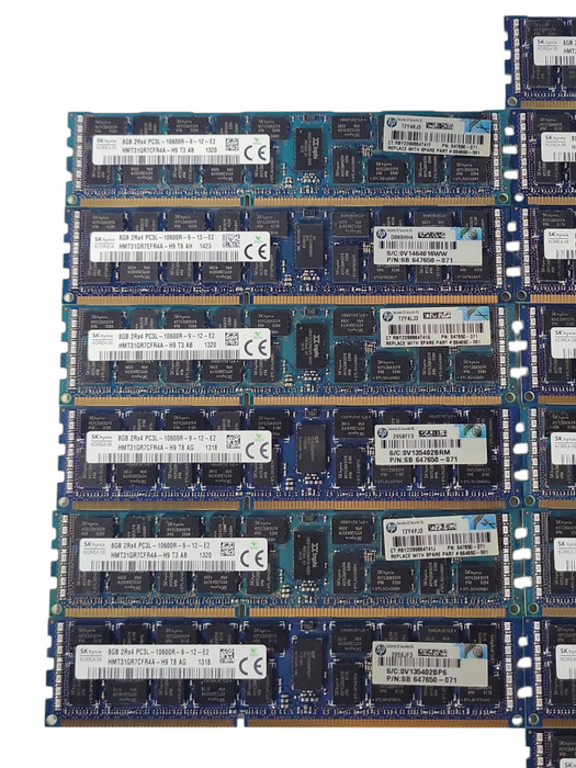 Lot of 22x SkHynix 8GB 2RX4 PC3L-10600R DDR3 SERVER RAMs  !