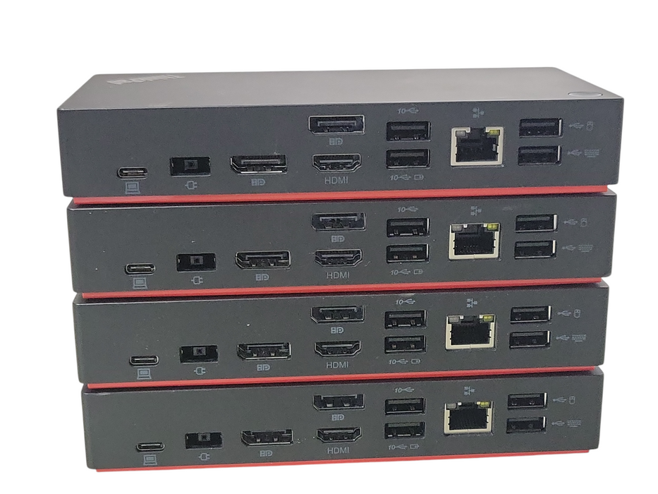 Lot of 4x Lenovo ThinkPad USB-C Dock Gen2 40AS Docking stations, READ _