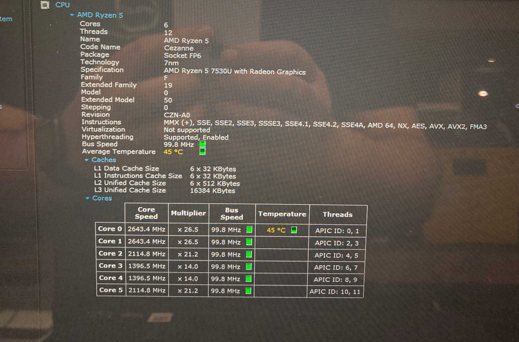 Lenovo YOGA 6 TOUCH AMD Ryzen 5 7530U@2GHz 8GB RAM 512GB SSD  Lap200