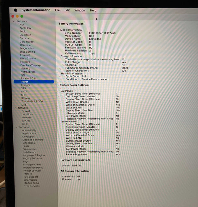 Apple MacBook Pro 15' 2019 i9-9880H 32GB RAM 512SSD Radeon Pro 560X READ