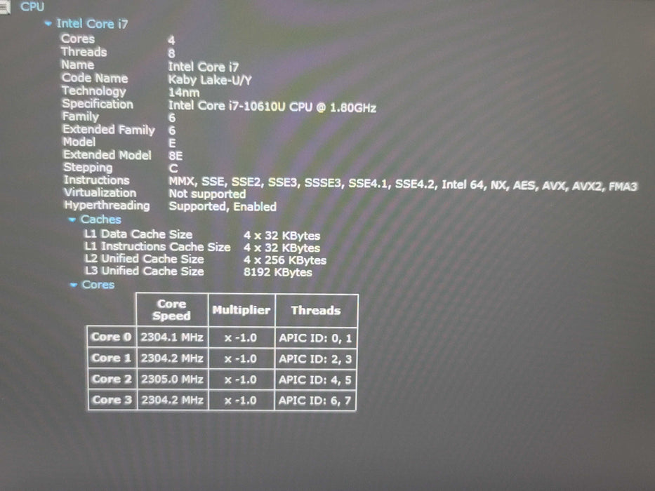Lenovo ThinkPad T14 i7-10610U 32GB DDR4 256GB M.2 SATA SSD  β Lap200