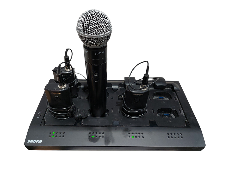 Bundle ShureMics1xSM58,31xMXW6/C Z10 & 3xMXW1/0 Z10 & 5 Shure Docks MXWNCS8 =