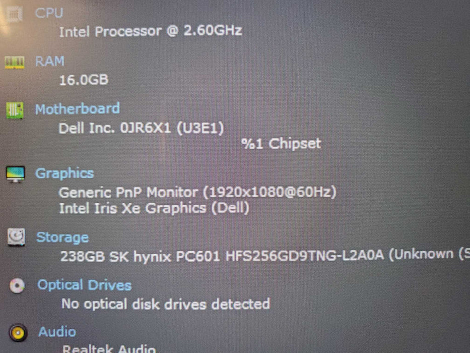 Dell Latitude 5320, i5-1145G7 2.60GHz, 16GB DDR4, 256GB NVMe  Lap200