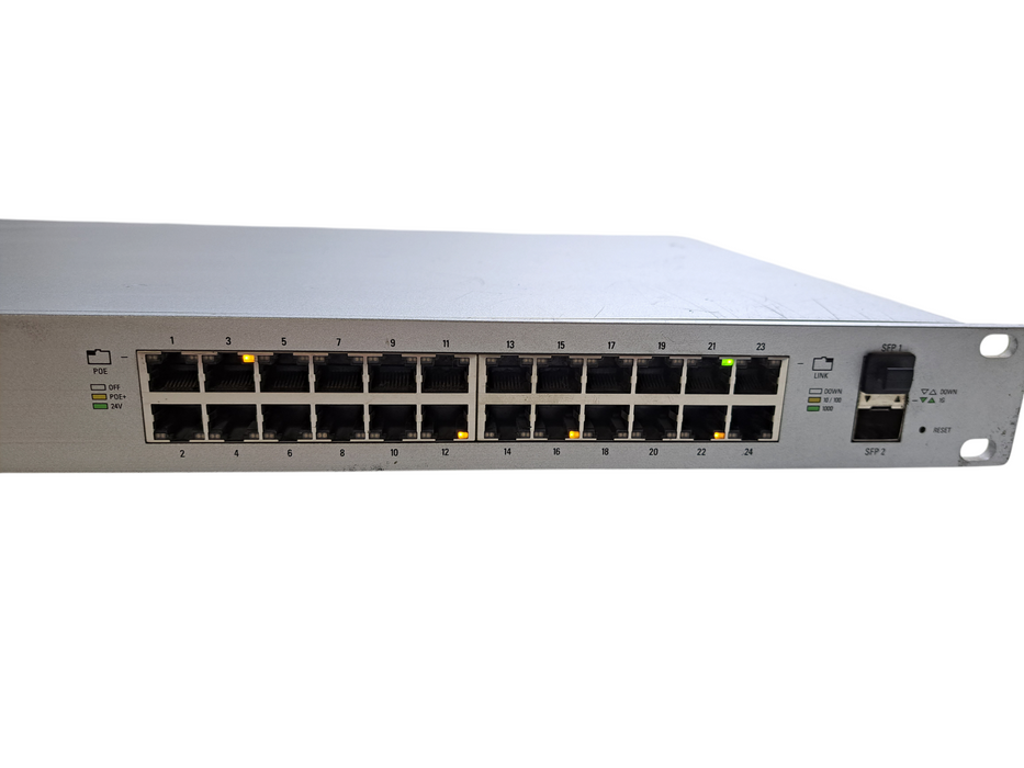 Ubiquiti UniFi US-24-250W | 24-Port Gigabit PoE+ Managed Switch *READ* )