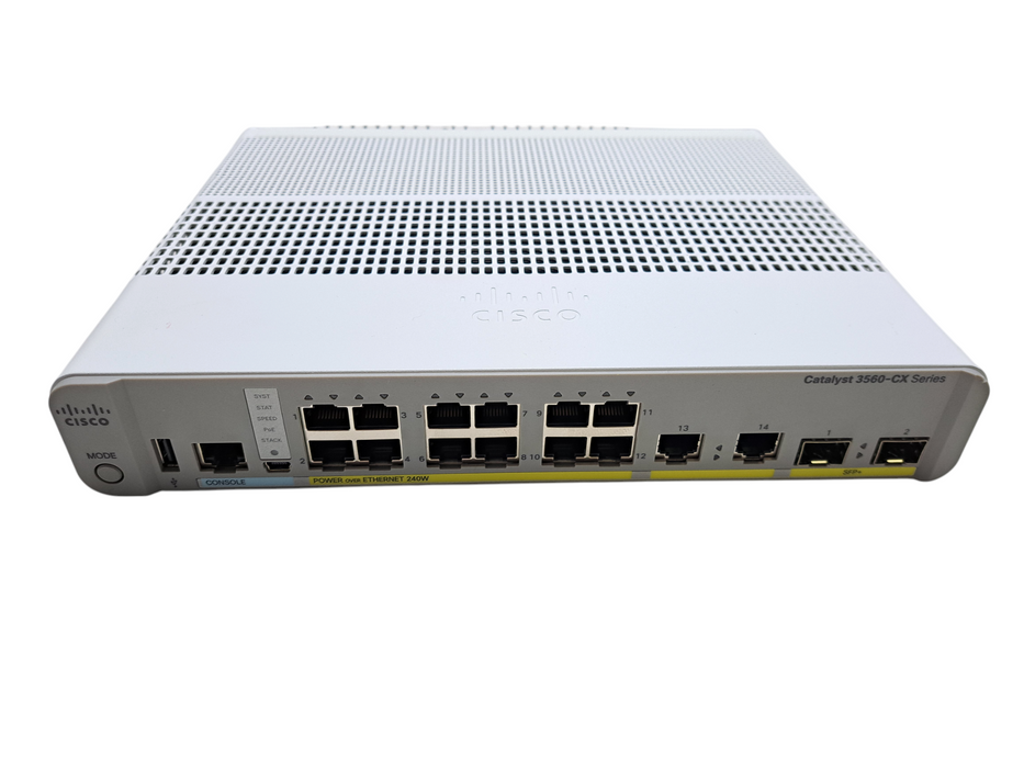 Cisco WS-C3560CX-12PD-S | 12-Port Gigabit PoE 240W Compact Silent Switch )