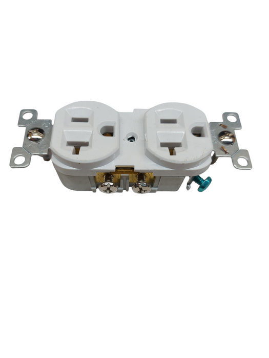 LOT 5x Eaton CR20W 20A 125V Duplex Receptacle – White, Commercial Grade