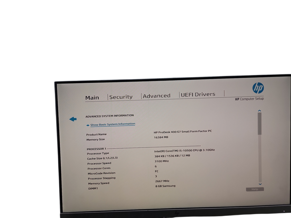 HP ProDesk 400 G7 SFF i5 - 10500 @ 3.10GHz 16GB DDR4 Ram  θ