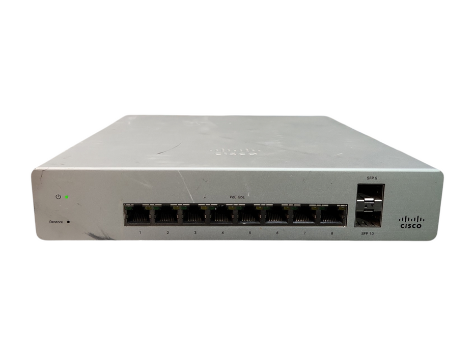 Cisco Meraki MS220-8P, 8-Port Gigabit PoE Network Switch, UNCLAIMED