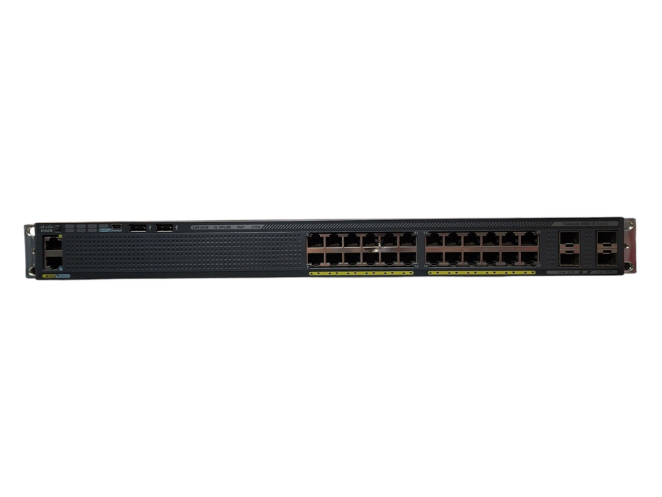 Cisco WS-C2960X-24PS-L V06, 24-Port Gigabit PoE+ 370W Switch, 4x SFP w/ Stack