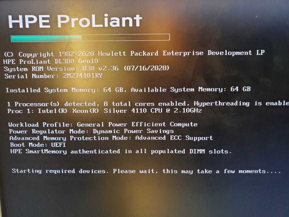 HP ProLiant DL380 Gen10 1x Intel Xeon Silver 4110 64GB 2x800w PSU NO HDD