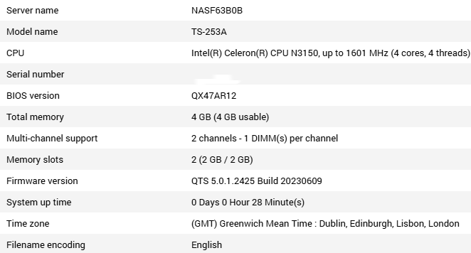QNAP TS-253A 2-Bay Network Attached Storage NO HDD/CADDIES !