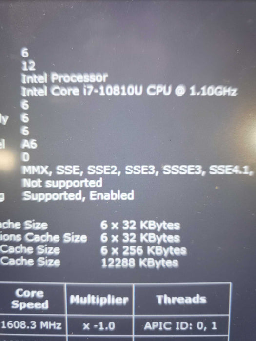 Dell Latitude 7410 TOUCH Core i7-10810U@1.8GHz 16GB RAM 256GB  Lap200