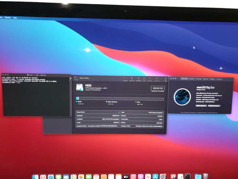 Apple iMac 5K 2015, i5-6500, 8GB RAM, 1TB HDD