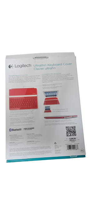Logitech Ultrathin Wireless Bluetooth Keyboard Cover Ipad 3 & 4 Gen