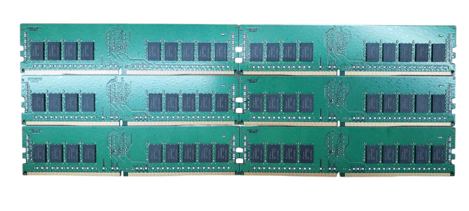 Lot 6x SK Hynix 16GB 2RX8 PC4-2400T-RE1 DDR4 Server RAM