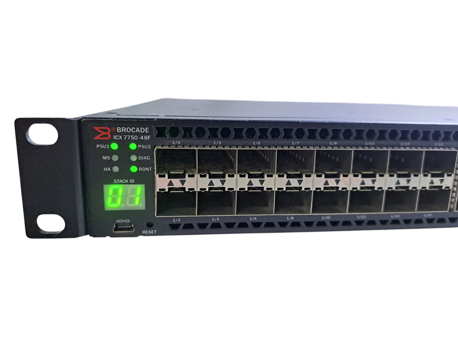 Brocade ICX7750-48F 48-Port 10GbE SFP+, 6x 10/40GbE QSFP+ Dual AC *READ* )