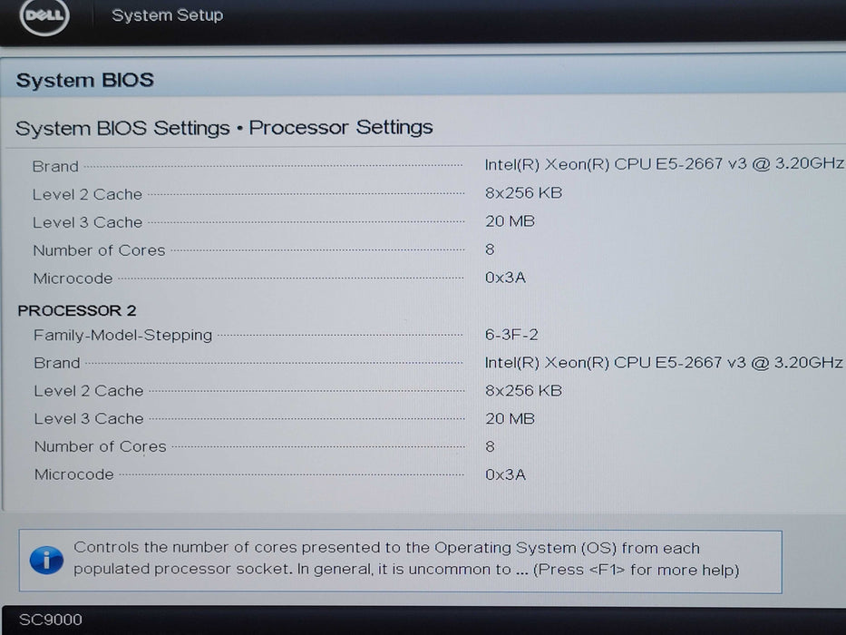 Dell EMC SC9000 2x Xeon E5-2667v3 3.20Ghz 8C, 128GB DDR4, 2x PSU, READ _