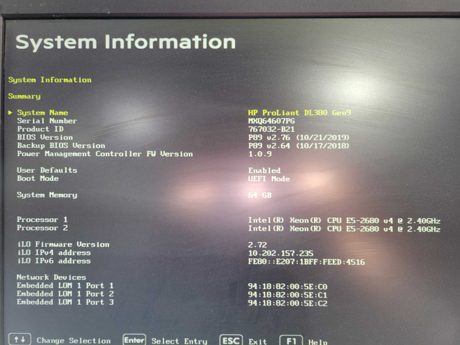 HP ProLiant DL380 2U Gen9 Xeon E5-2680 v3 64GB DDR4 P440ar 24x 2.5" !
