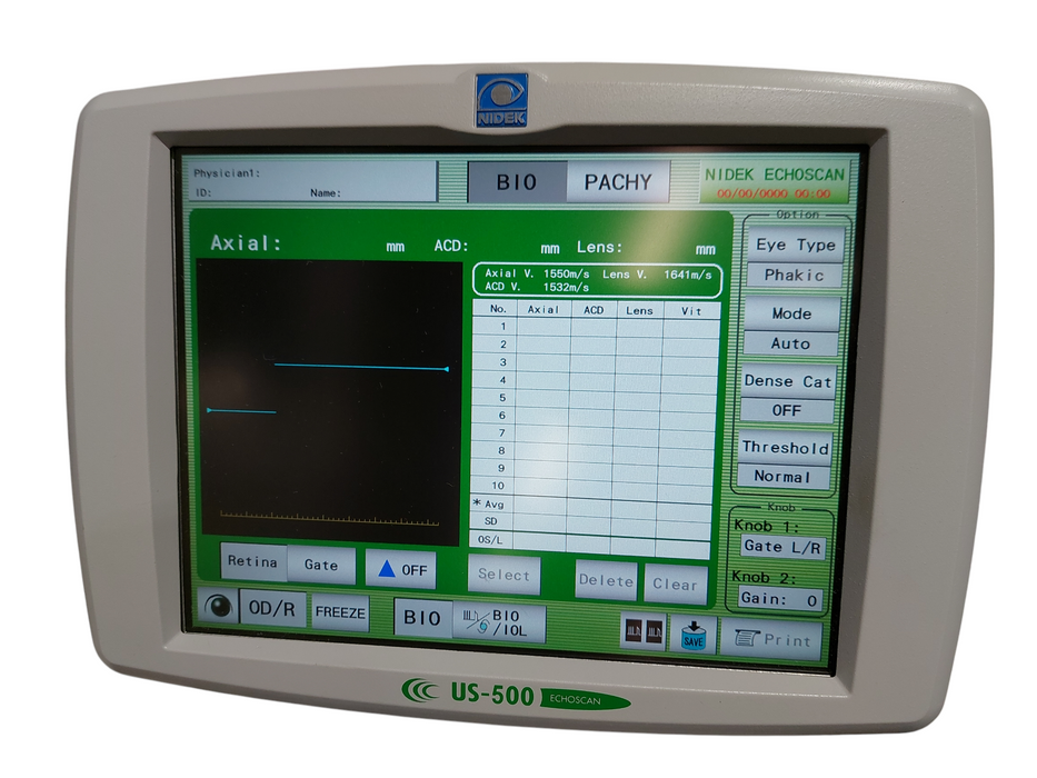 Nidek US-500 Echoscan Pachymeter Ophthalmic Ultrasound =