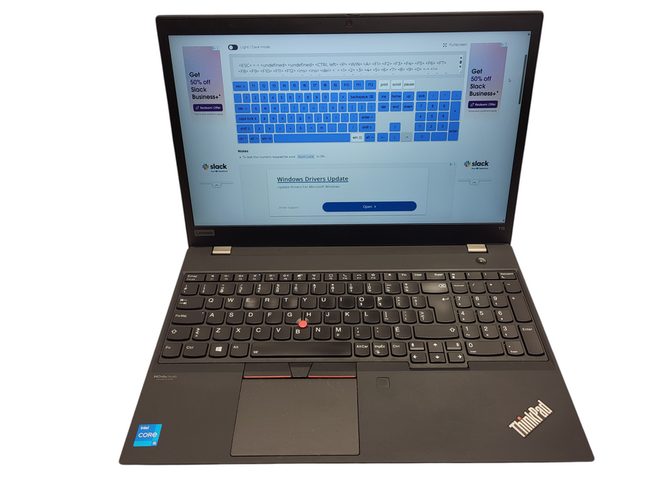 Lenovo ThinkPad T15 Gen 2 Core i5-1135G7@2.4GHz 8GB RAM 256GB SSD $