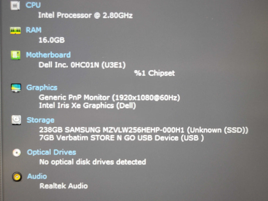 Dell Latitude 5420 i7-1165G7 16GB DDR4 256GB NVMe READ β Lap200