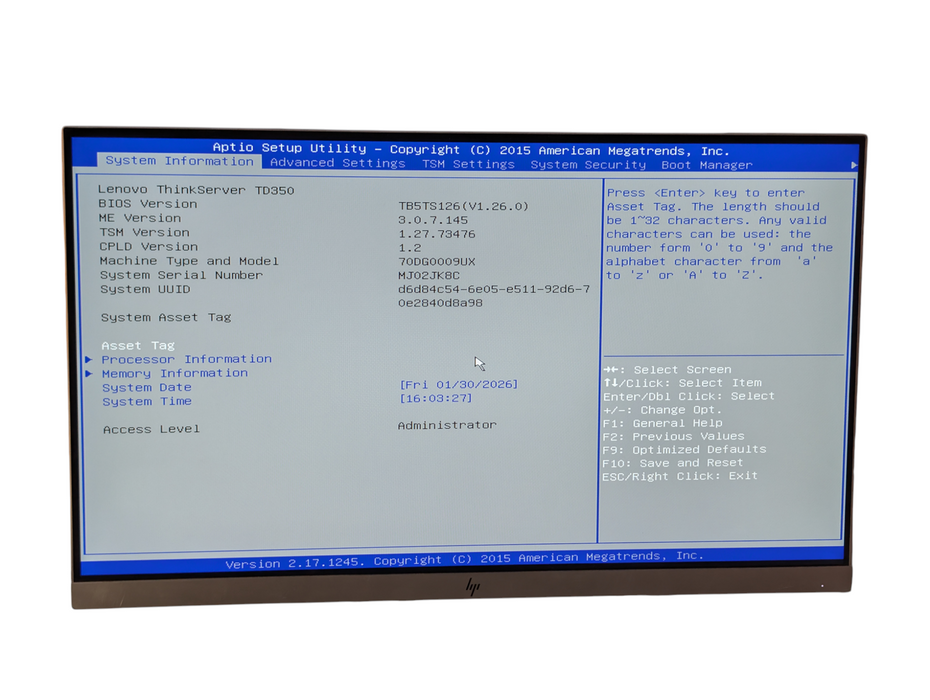 Lenovo ThinkServer TD350 Intel Xeon E5-2620 v3 16GB 32GB RAM  -