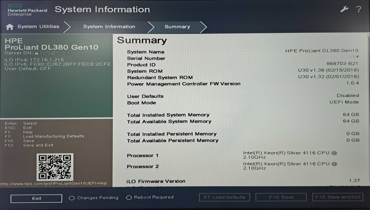 HPE DL380 Gen10 2U 8x 2.5"| 2x Xeon Silver 4116 @2.1GHz, 64GB DDR4, 16G HBA  )