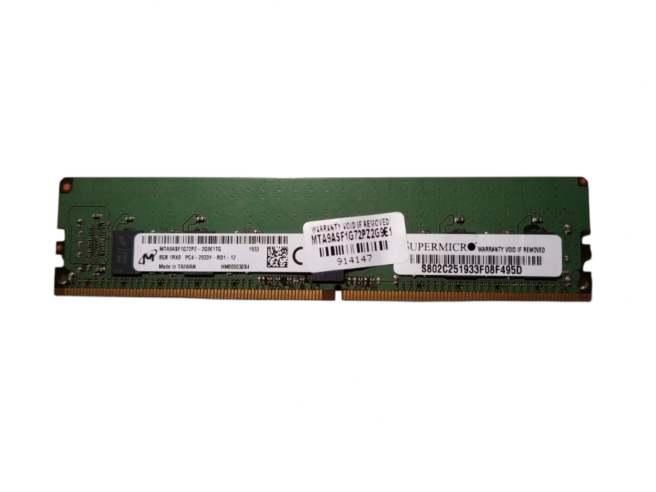 Micron 8GB 1Rx8 PC4-2933Y-RD1 DDR4  Server Memory RAM Q