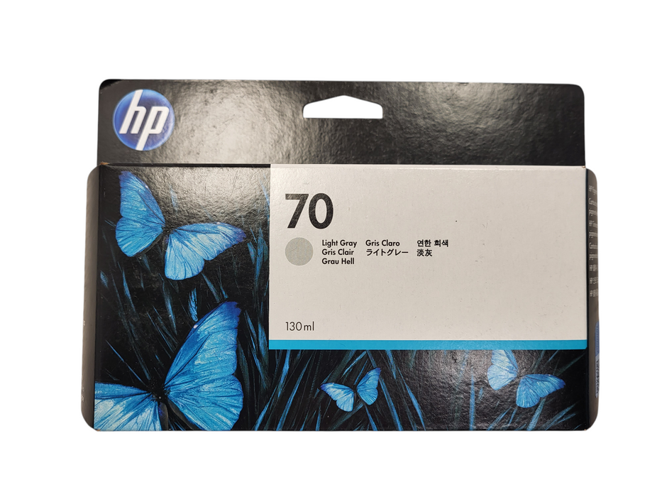 HP 70 LIGHT GRAY 130ml Ink Cartridge C9451A OEM DesignJet New Q$