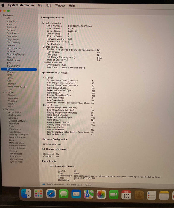 Apple MacBook Pro 15 2019 i9-9880H 32GB 512SSD Radeon Pro 560X GPU  READ!