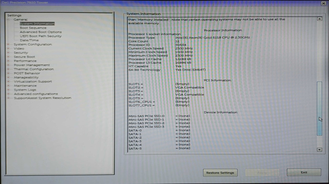 Dell Precision 7920, Xeon Gold 5118 2.30GHz, 64GB DDR4, 2x P620, 1400W PSU