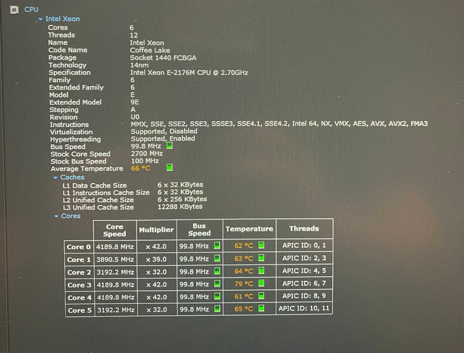 Lenovo ThinkPad P52 XEON E-2176M QUADRO P2000 4GB CPU 16GB RAM 256GB SSD  Lap200