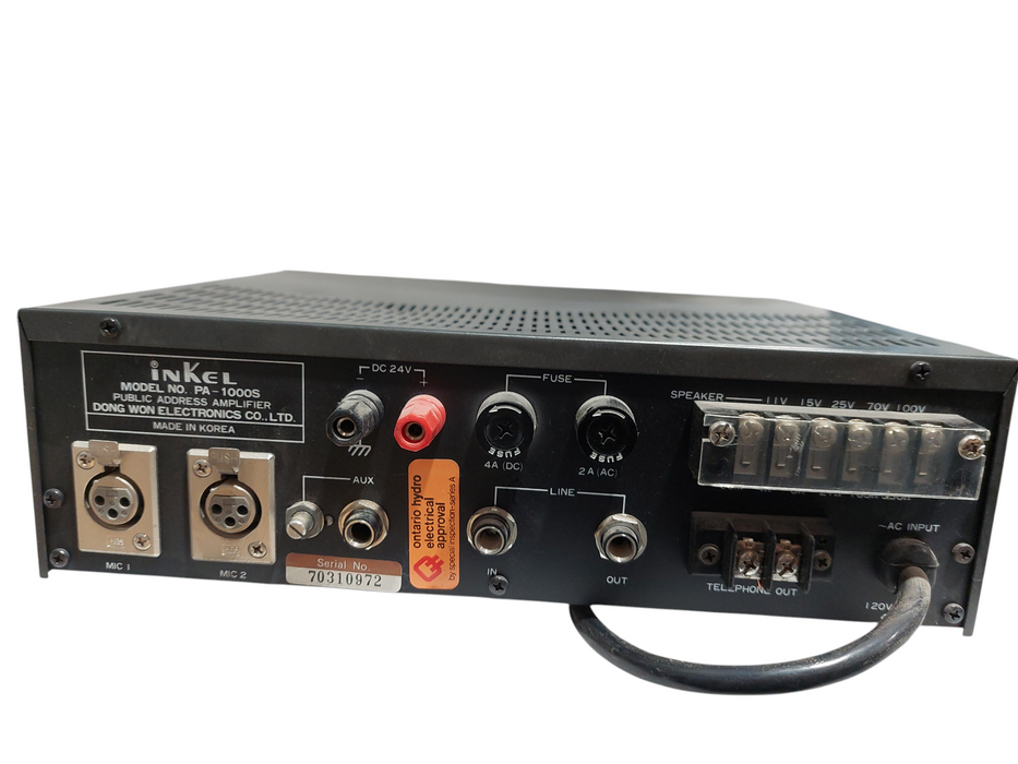 Dong Won Electronics Inkel Public Address Amplifier PA-1000S  =