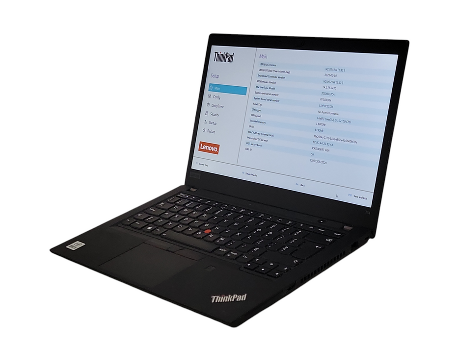 Lenovo ThinkPad T14 Gen1, Core i5-10210U 1.60GHz 8GB RAM 256GB SSD _ Lap200