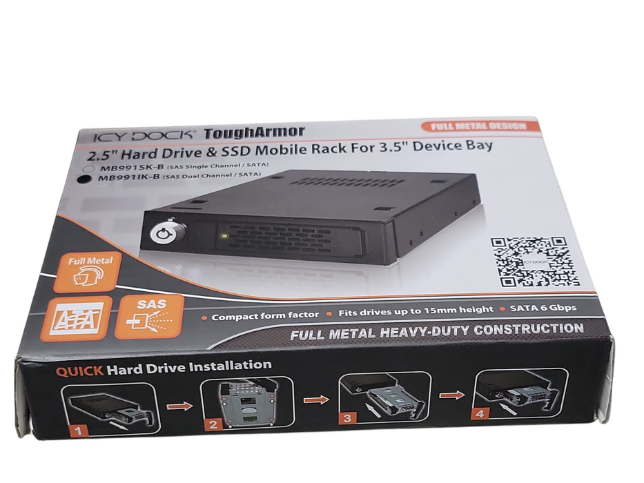 ICY Dock ToughArmor 2.5" HDD/SSD Mobile Rack for 3.5" Devices bay MB991IK-B Q_