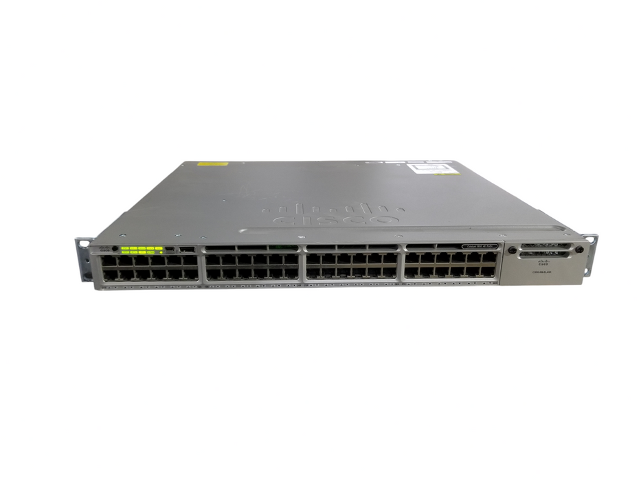 Cisco WS-C3850-48P 48 Port Gigabit PoE+ Network Switch w/ 2x715W PSU Q