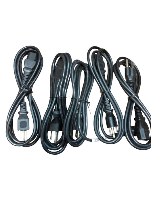 Lot 5x 6FT POWER CORD 3 PRONG CABLE C13 Q